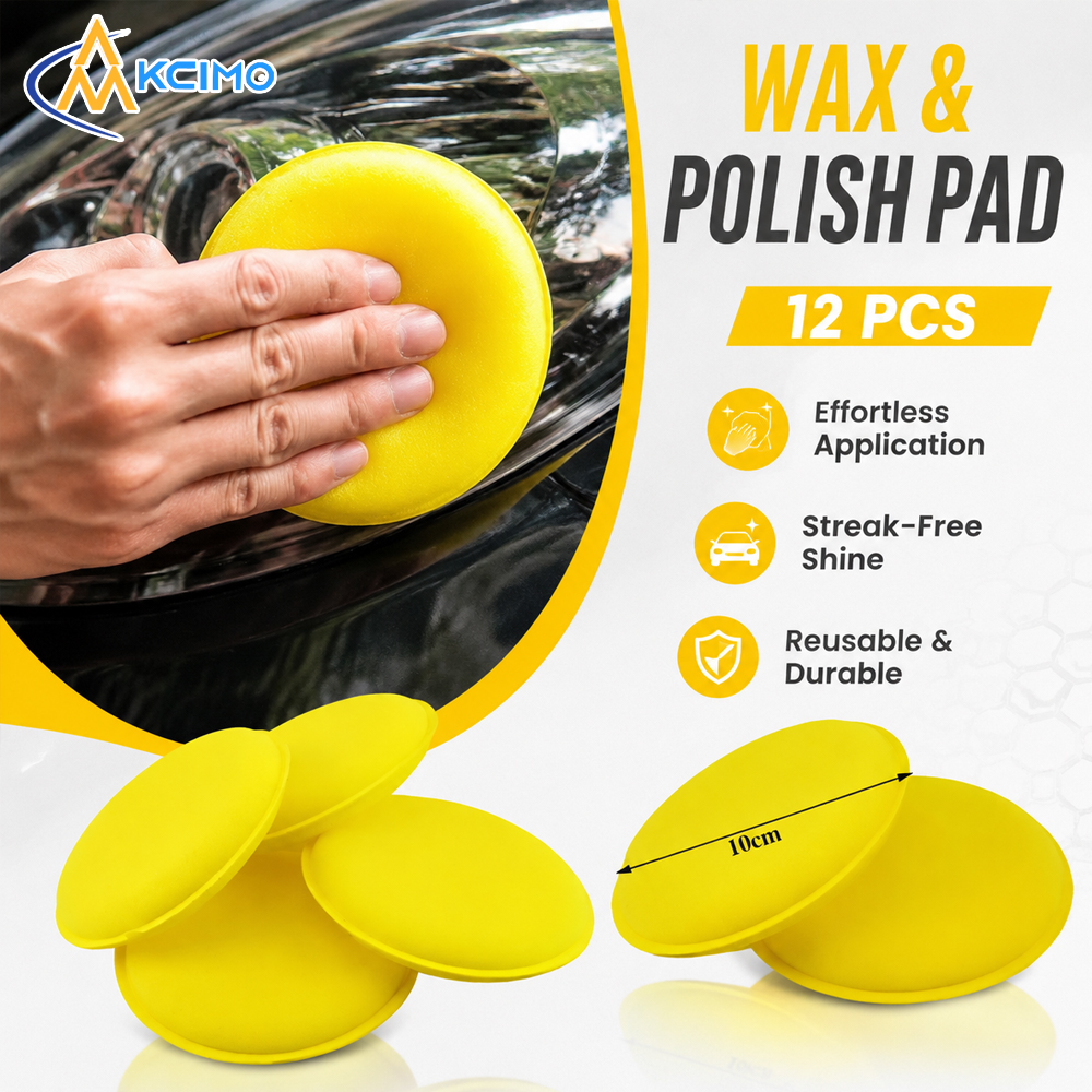 Wax Applicator Pad - 12Pcs High-Density Foam Wax Applicator Pads,