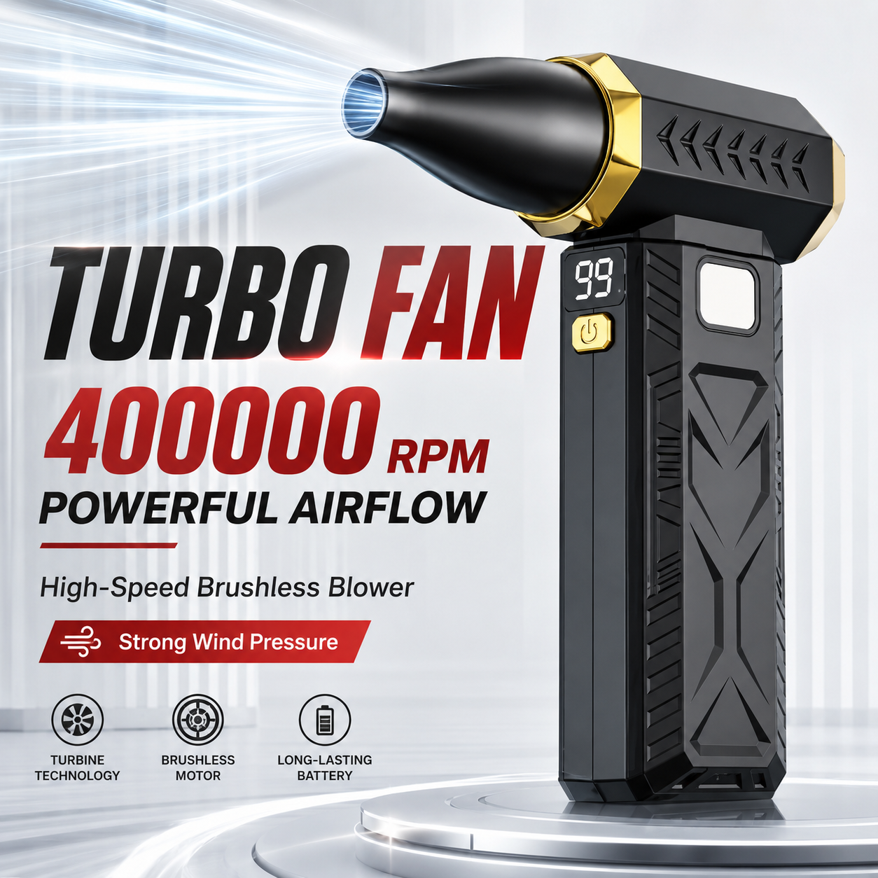 400000RPM Turbo Jet Fan Wirele - Dryer Car Blower ulasan dan harga