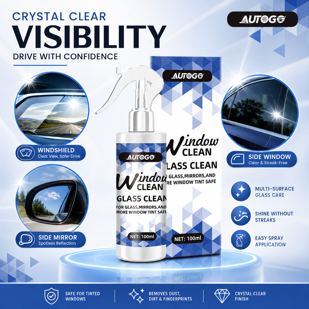 Ammonia-Free Streak-Free Glass - Glass Cleaner Streak ulasan dan harga
