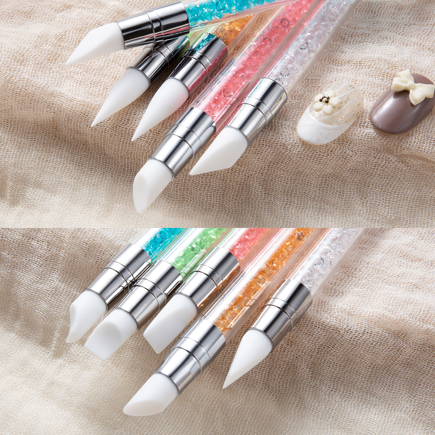 5PCS Double Head Silicone Nail - Wax Applicator Pad ulasan dan harga