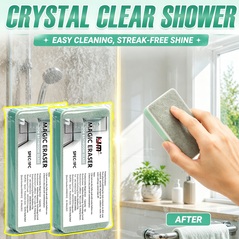 Magic Eraser Shower Glass Clea - Glass Cleaner Streak ulasan dan harga