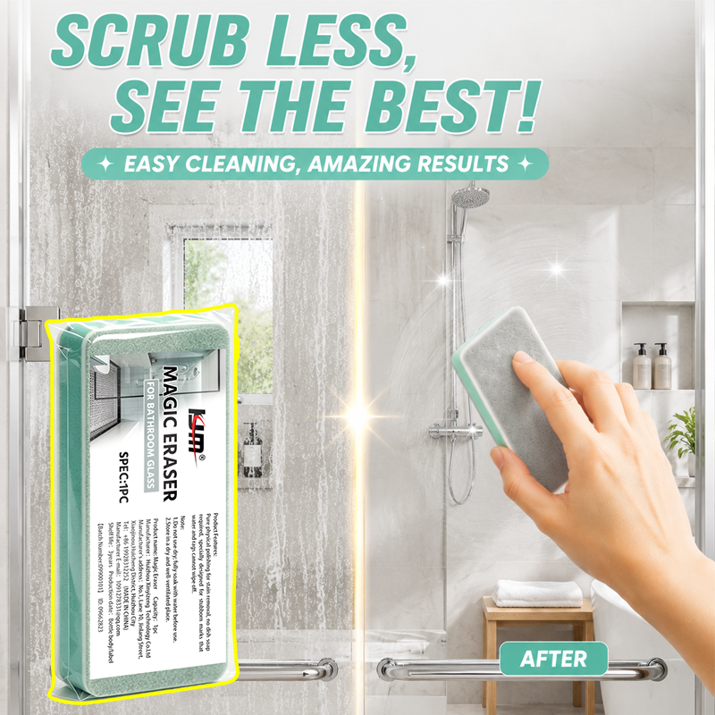 Magic Eraser Shower Glass Clea - Glass Cleaner Streak ulasan dan harga