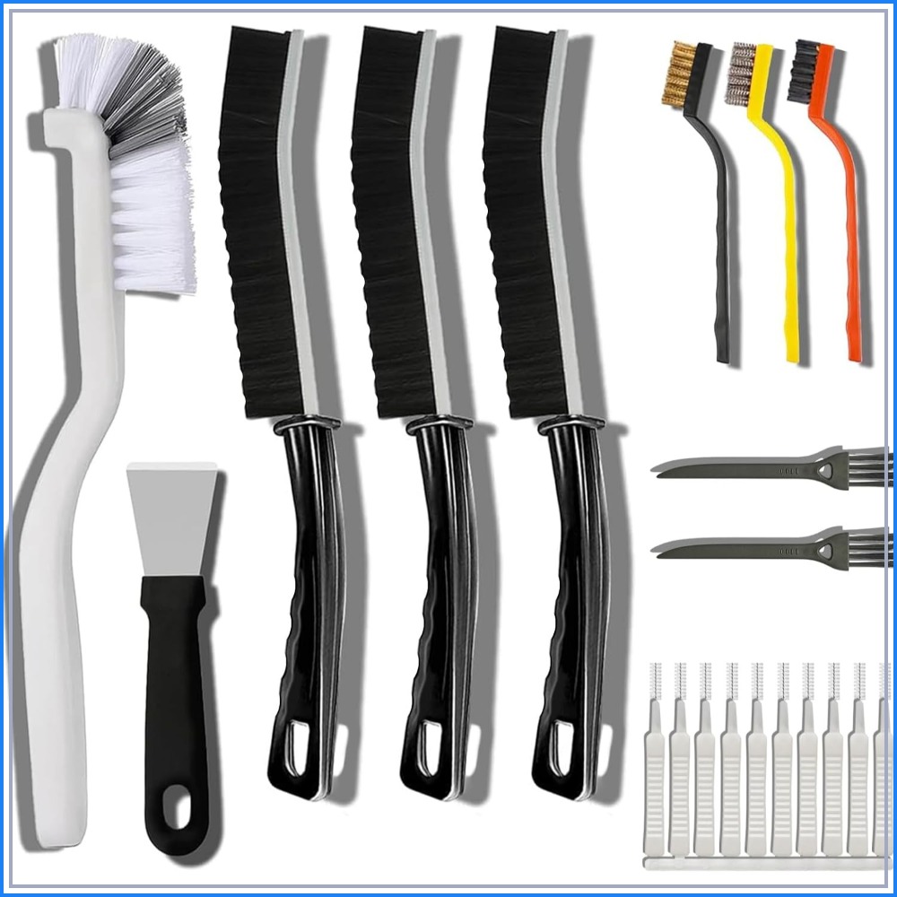 20-Piece Crevice Cleaning Brus - Car Cleaning Brush ulasan dan harga