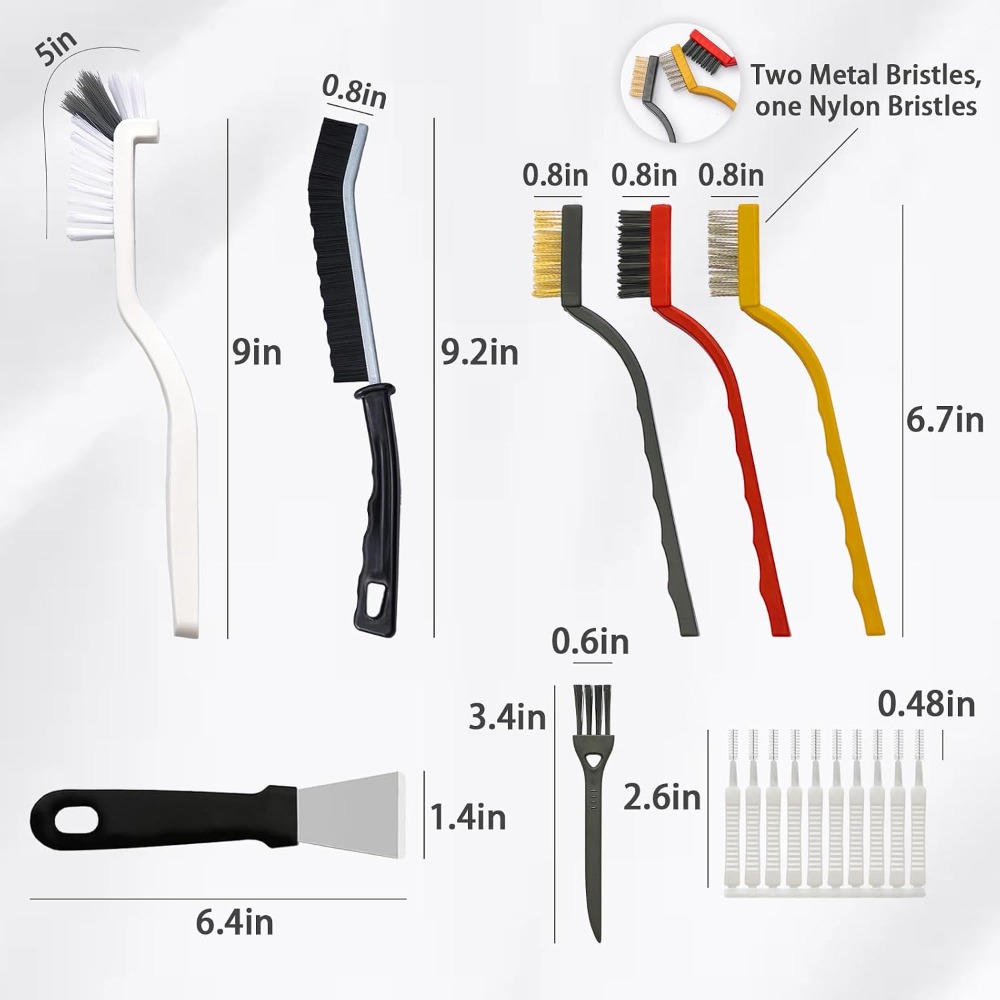 20-Piece Crevice Cleaning Brus - Car Cleaning Brush ulasan dan harga